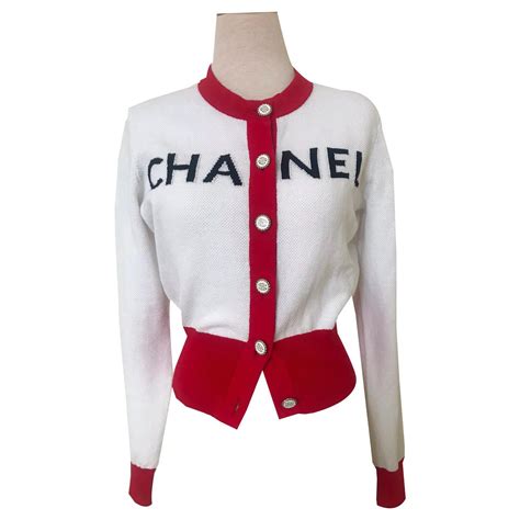 white and red chanel sweater|Chanel purple cashmere sleeveless sweater.